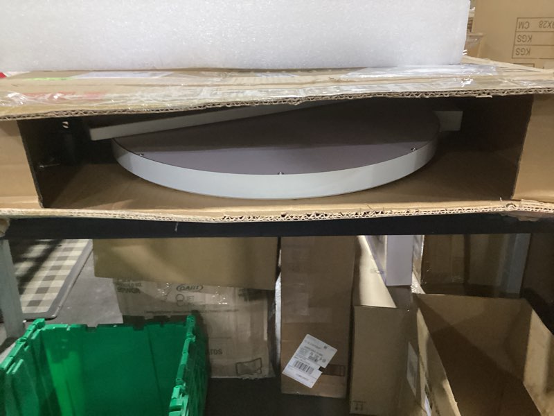 Condition photo showing Good Condition for Hansong Hollywood Vanity Mirror with Lights 22.4"x23.4" Arched Lighted Makeup Mirror with Lights 12 Dimmable Bulbs Three Color Lighting Modes Detachable 10X Magnification Smart Touch Control White 23.4"L x 22.4"W