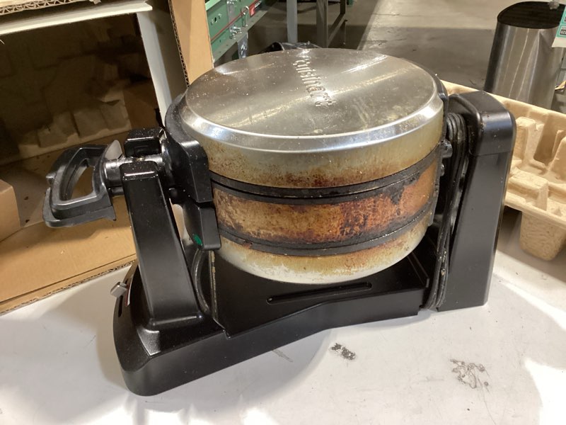 Condition photo showing As Is for Cuisinart Double Flip Belgian Waffle Maker, WAF-F40NAS New Double Flip
