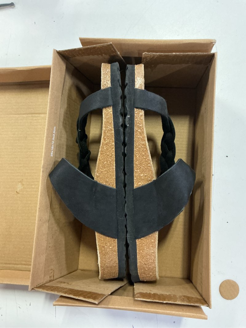 Condition photo showing Good Condition for cushionaire women's libby cork footbed sandal with +comfort and wide widths available, 8 black
