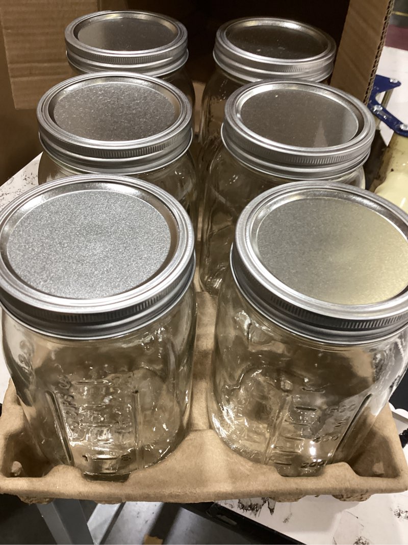 Condition photo showing Good Condition for paksh novelty mason jars - food storage container - 32 oz 6-pack - airtight container for pickling, canning, candles, home decor, overnight oats, fruit preserves, jam or jelly 32 oz, 6 pack