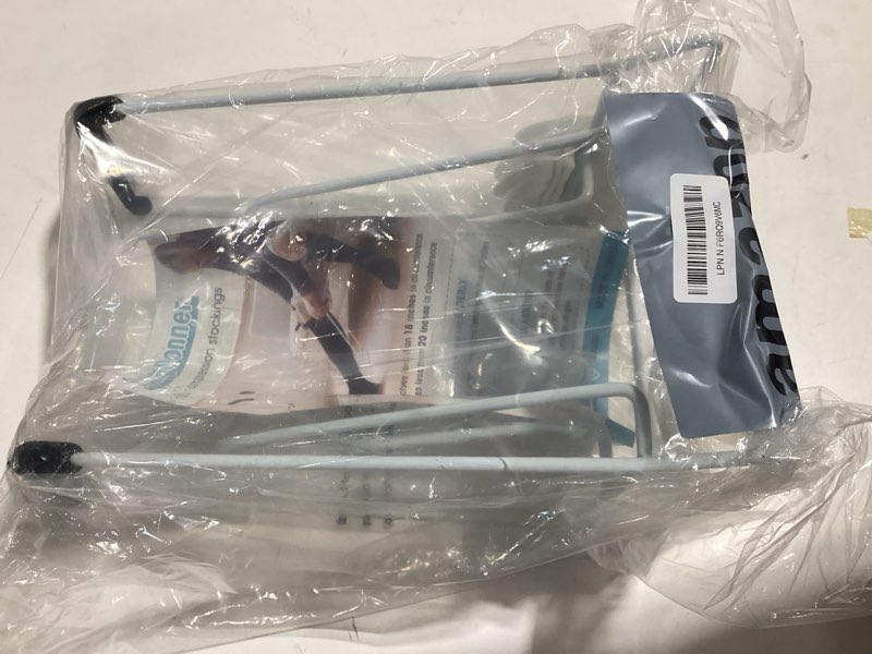 Condition photo showing As Is for zipcase large size stocking donner, sock aid tool to put on compression socks for large calves from 18" to 20" in circumference(compatible for jobst,sb sox,charmking,fitrell,bluemaple,coolover) white