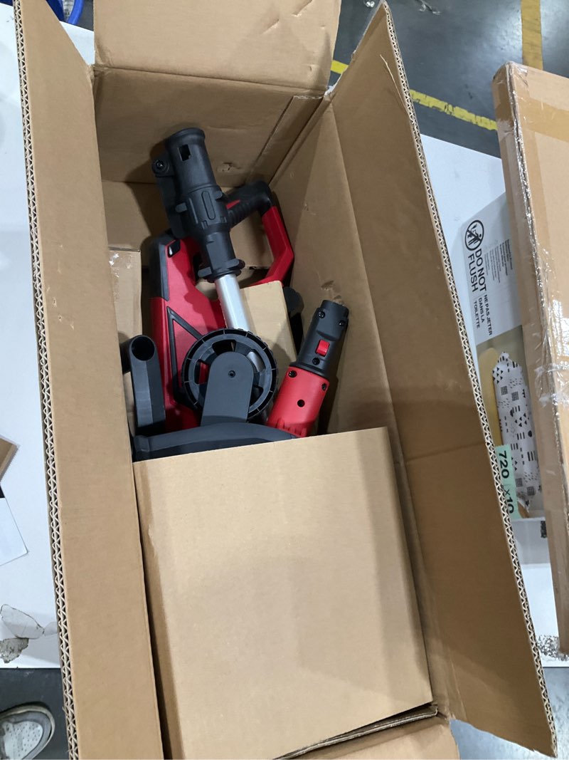 Condition photo showing Good Condition for brushless lawn edger compatible with milwaukee 18v battery, electric cordless edger/trencher (tool only) 9’’ blade, 3 position adjustable depth, 180°handle, lightweight with rear wheel for landscaping red-no battery