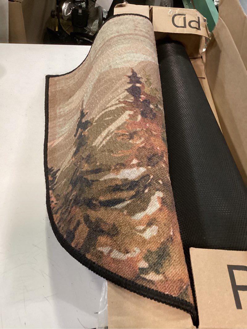 Condition photo showing As Is for Wilderness Hearth Rug, Area Rug, Welcome mat, Cabin, Nature