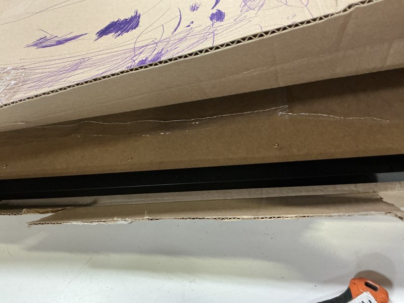 Condition photo showing As Is for hukonhep 24x34 black picture frames, photos frame with plexiglass, wall gallery photo frames, horizontal and vertical for wall mounting, home office decoration 24"x34"