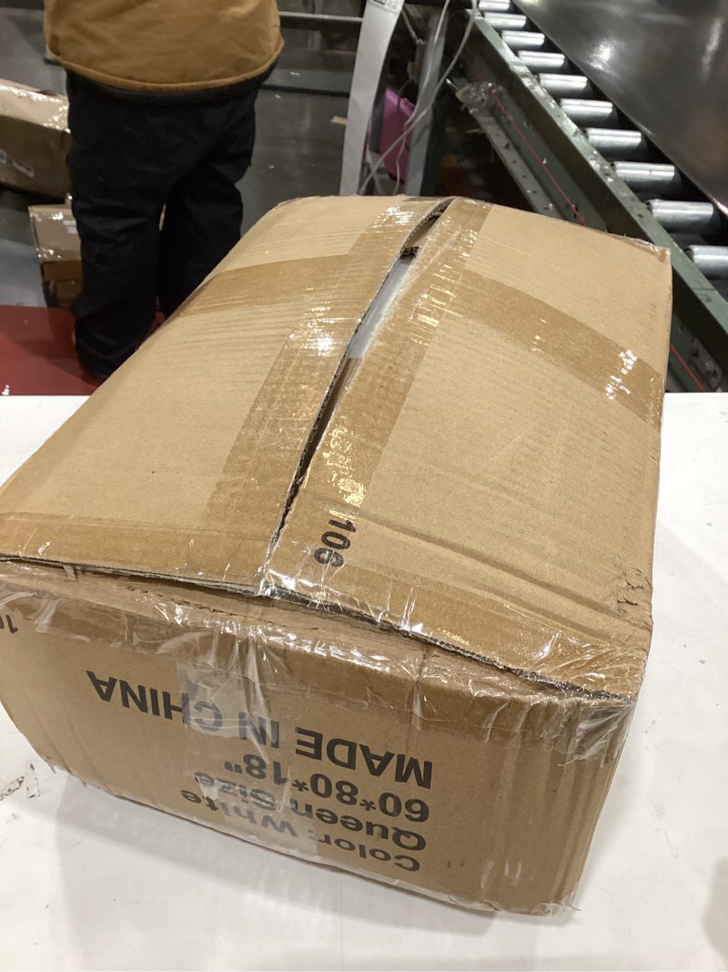Condition photo showing New/Like New for Mattress Topper Queen for Back Pain, Extra Thick Mattress Pad Cover, Plush Pillow Top, Deep Elastic Pocket, White Queen White