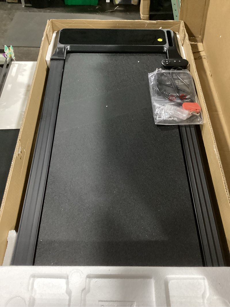 Condition photo showing As Is for walking pad treadmill, 3 in 1 portable under desk treadmills for home small space, quiet compact folding treadmill with remote control, 320 lbs capacity