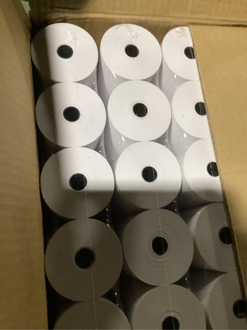 Condition photo showing Good Condition for (similar to) thermal paper roll 3 1 8' x 230 posiflex aura pp7000 and pp9000 series thermal printers (50 rolls) * aquila brand*