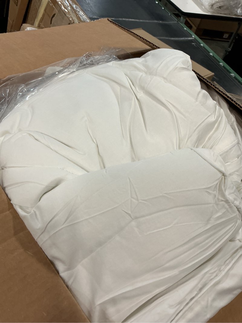 Condition photo showing As Is for sleep innovations dual layer 4 inch memory foam mattress topper, full size, medium support, 2 inch cooling gel memory foam plus 2 inch pillow top cover full enhanced support topper