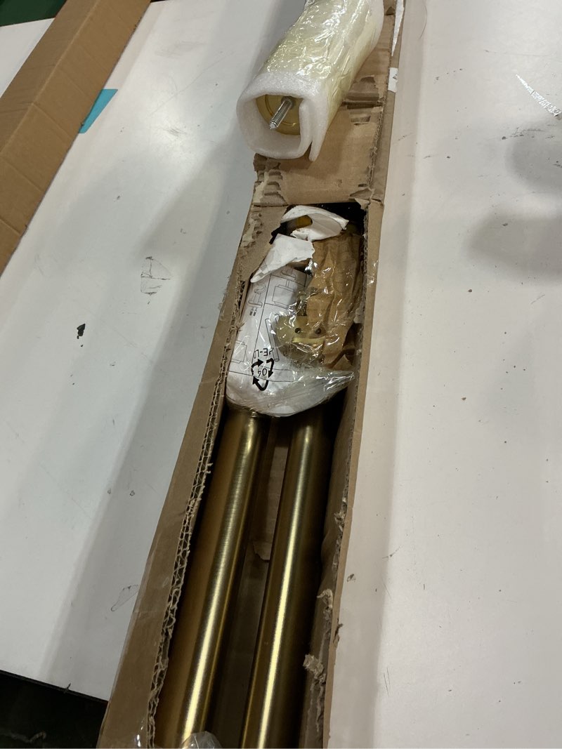 Condition photo showing Good Condition for 1 1/8 Inch Diameter Curtain Rods 144 to 240 Inches(12-20ft), Telescoping Heavy Duty Large Drapery Rod with Adjustable Aluminum Alloy Bracket, Solid End Caps for Windows Patio Decoration, Brushed Gold Brushed Gold 144"-240"