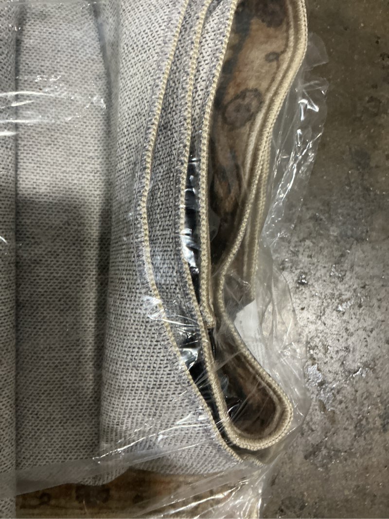 Condition photo showing Good Condition for Kokia 4x6 Washable Area Rugs Terracotta with Vintage Orient Design, Soft Rug for Living Room or Bedroom, Non-Slip Low Pile Stain Resistance Features, Distressed Medallion Pattern