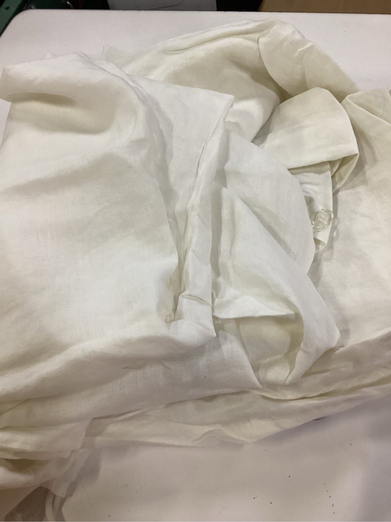 Condition photo showing Good Condition for european linen duvet cover set, full/queen, ivory