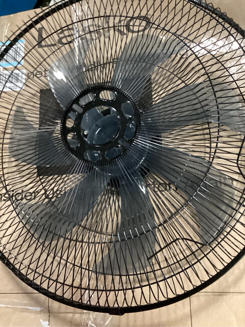Lasko 18" Stand Oscillating Fan Black: Adjustable Height, Remote Control, 4 Speeds, Indoor Use, ETL Listed