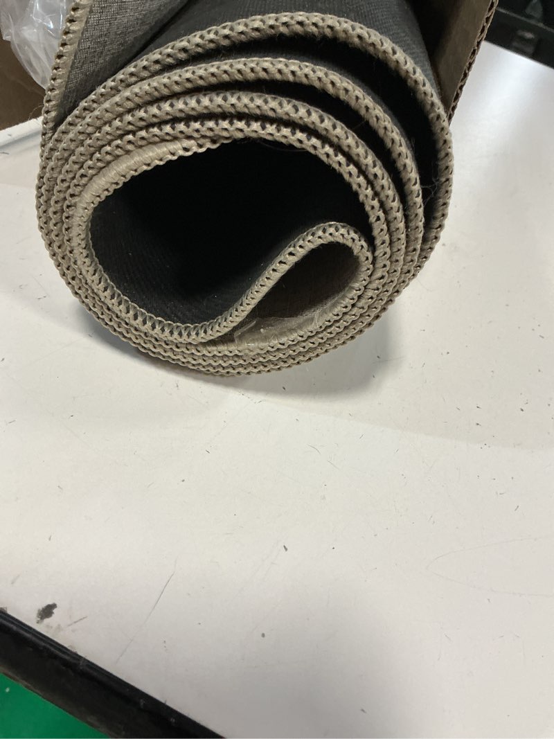 Condition photo showing As Is for LEKEEPGO Ultra Thin Indoor Door Mat 36"x59", Low-Profile Door Mat Indoor Entrance, Non Slip Rubber Backing Inside Doormat Washable Welcome Front Entryway Dirt Trapper Entry Mat, Khaki Khaki Woven Solid Rectangular 36"x59"