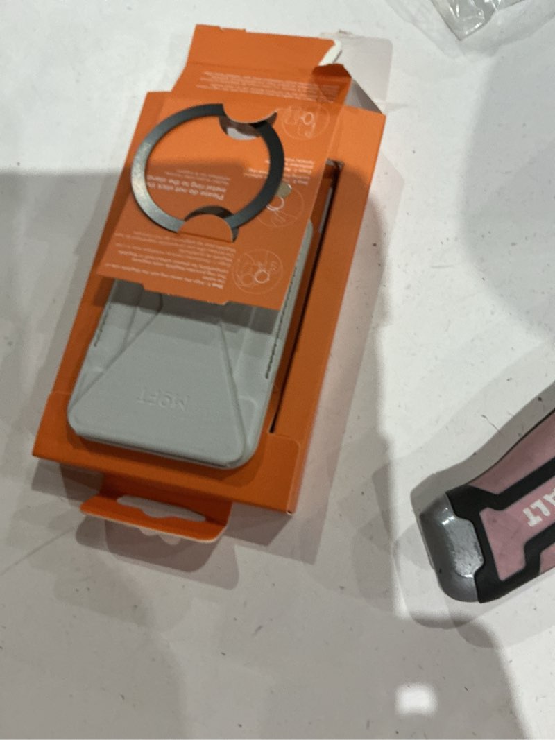 Condition photo showing As Is for moft magsafe wallet stand with apple find my, ultra-slim trackable strong magnetic phone card holder, 3-in-1 multi-angle adjustable phone stand for iphone 17/16/15/14/13/12 series, misty cove