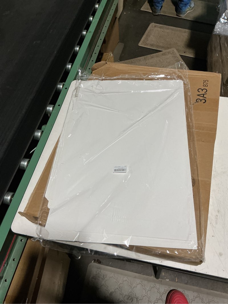 Condition photo showing As Is for 10pcs half-sheet cake boxes 19x14x4" - white bakery boxes with window, pastry and dessert box set for holiday easter gifts & presentation, glossy flip top boxes for cakes, cupcakes, cookies & donuts