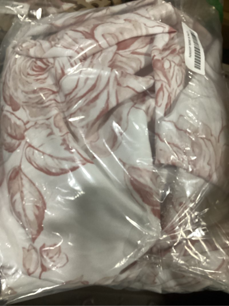 Condition photo showing Good Condition for beauoop floral curtains 84 inches long 2 panels for bedroom living room pink rose flower patterned farmhouse light filtering room darkening privacy grommet top window treatments drapes, 50x84 light filtering | pink 50"w x 84"l (pack of 2)
