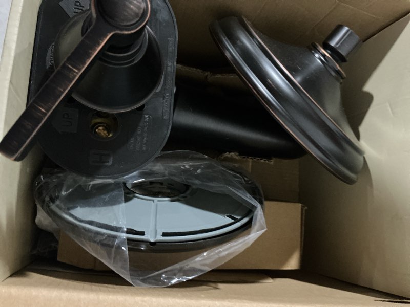 Condition photo showing Good Condition for missing parts allen + roth townley oil rubbed bronze 1-handle 6.0-in round bathtub and shower faucet with valve (single function)