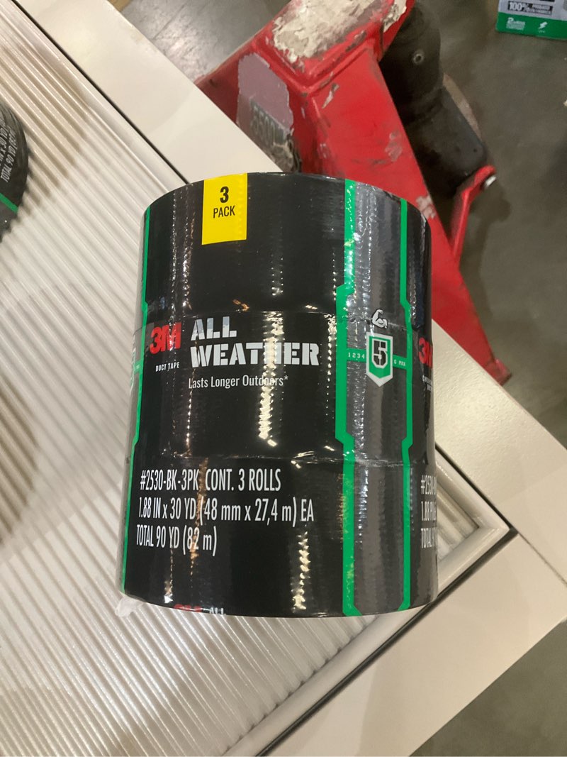 Condition photo showing Good Condition for 3m super tough heavy duty all weather black rubberized duct tape 1.88-in x 30 yard(s) (3-pack)