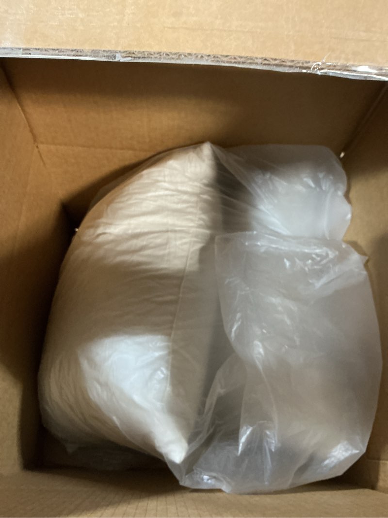 Condition photo showing As Is for MIULEE 18x18 Pillow Inserts,Set of 2 Down Feather Throw Pillows for Couch Sofa Bed, Decorative Fluffy Throw Pillow Inserts Cotton Fabric,White 2 18x18 Inch