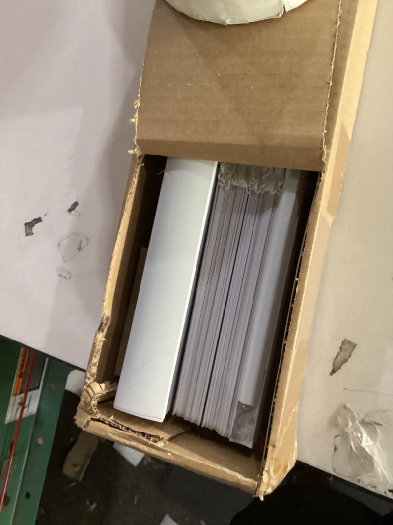 Condition photo showing Good Condition for lotus & windoware cordless mini blind, 1" vinyl slats, 25" wide x 72" long - white, window blinds for home and office, interior door blinds - light filtering 25"w x 72"h white