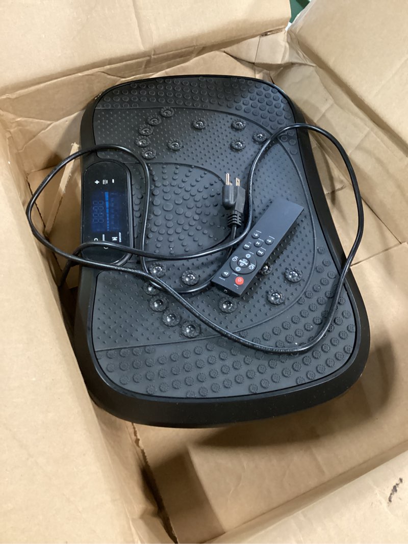 Condition photo showing As Is for axv vibration plate fitness platform exercise machine vibrating shaking full body shaker workout vibrate stand shake board sport for weight loss fat burner for gym home office bt.pro.gray