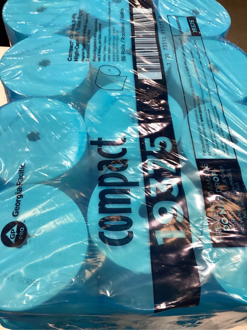 Condition photo showing Good Condition for georgia pacific compact toilet tissue: 36 count  white  4  x 4.5   coreless roll