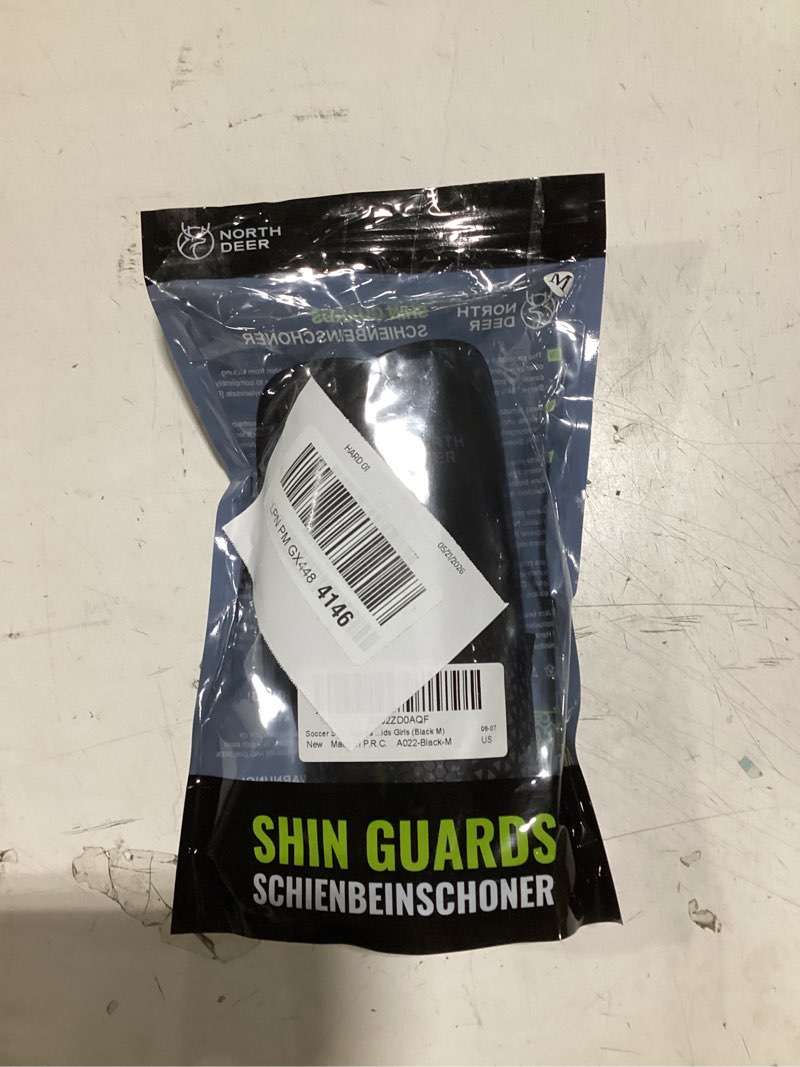 Condition photo showing Good Condition for northdeer soccer shin guards for kids adults. sleeves with optimized insert pocket - protective soccer for boys girls men shin pads 1 pair + sleeves 1 pair, black m (4'7"-5'3")