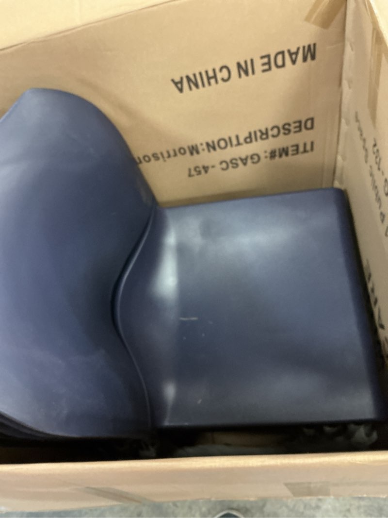 Condition photo showing New/Like New for flash furniture hercules series contoured stacking chairs for waiting rooms and offices, ergonomic lobby chairs with curved back, set of 5, navy navy set of 5