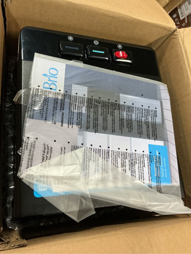 Condition photo showing As Is for brio self cleaning bottom loading water cooler water dispenser – limited edition - 3 temperature settings - hot, cold & cool water stainless steel