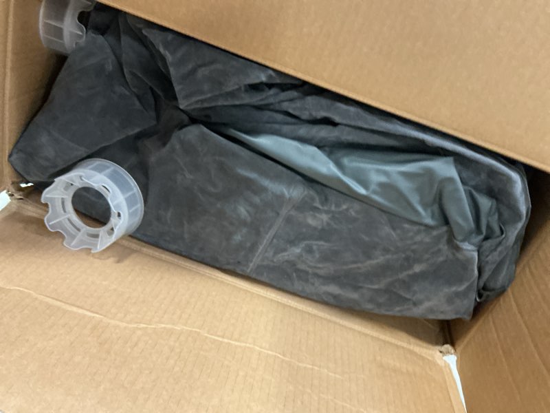 Condition photo showing As Is for Intex Inflatable Pull-Out Sofa: Velvety Surface, 2-in-1 Valve, Cupholder, 46" x 88" x 26" - Blow-Up Couch and Folding Queen Size Air Mattress Bed