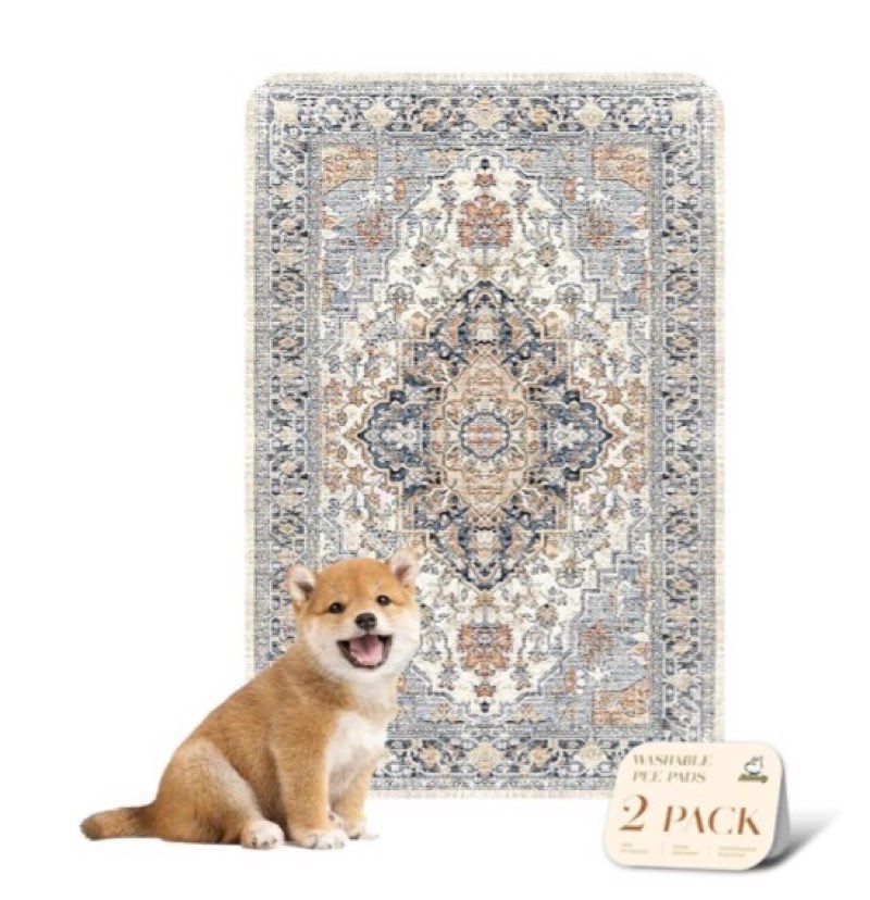 nunubaby 2PACK Washable Pee Pads for Dogs, Stylish, Non-Slip and Leak-Proof Pee Pads. Reusable Potty