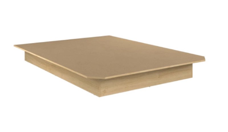 (Incomplete 1 box only ) Suad Platform Bed queen size 