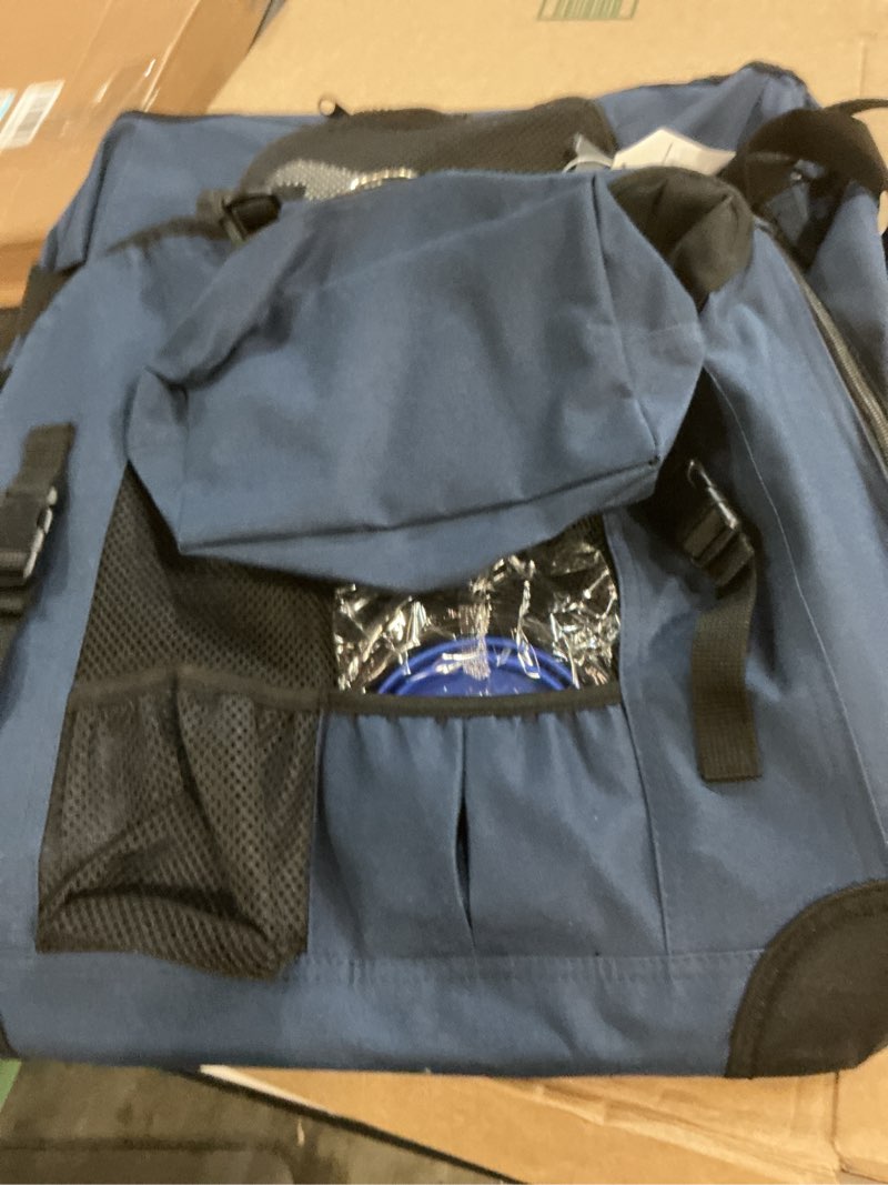 Condition photo showing Good Condition for Large Cat Carrier 24"x16.5"x16.5" Soft-Sided Portable Pet Crate for Car Traveling with Collapsible Litter Box and Bowl 24"x16.5"x16.5" (With Litter Box) Blue