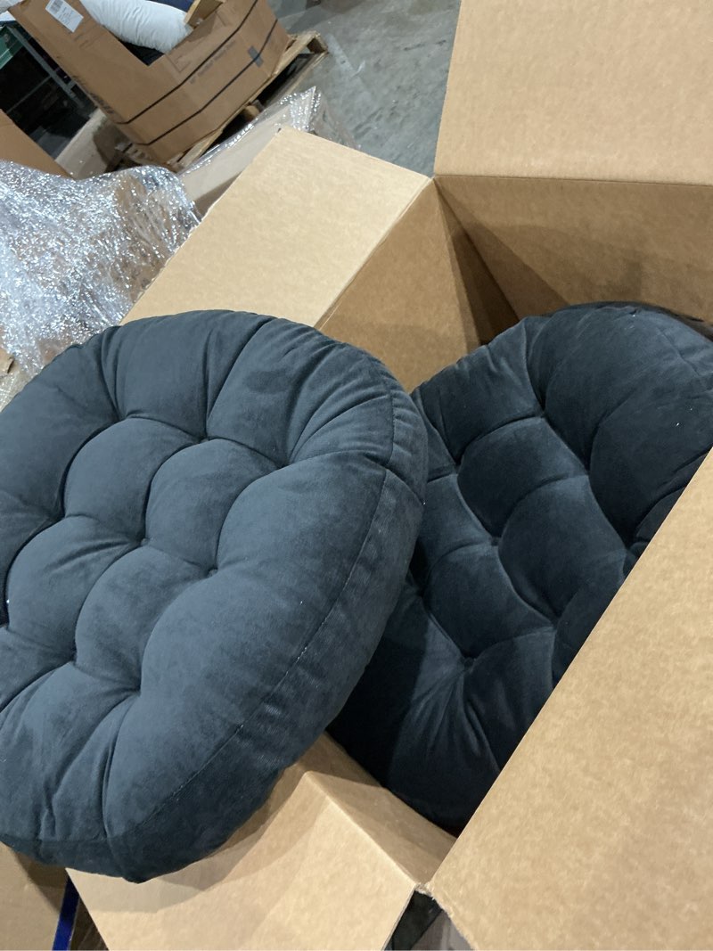 Condition photo showing Good Condition for jerify floor pillow cushions round square large meditation floor pillow for classroom adult meditation picnic party seating learning daycare school (round,black) round black