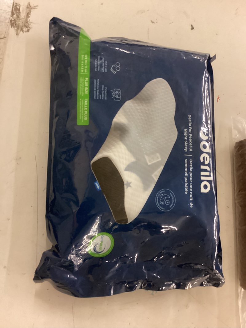 Condition photo showing New/Like New for derila king size neck pillow for sleeping, cervical pillow, memory foam side sleeper pillows, bed contour pillows for back, stomach sleepers for men 23.6x13.4x4.3 in king size (23.6" x 13.4" x 4.3") 1 pillow_white