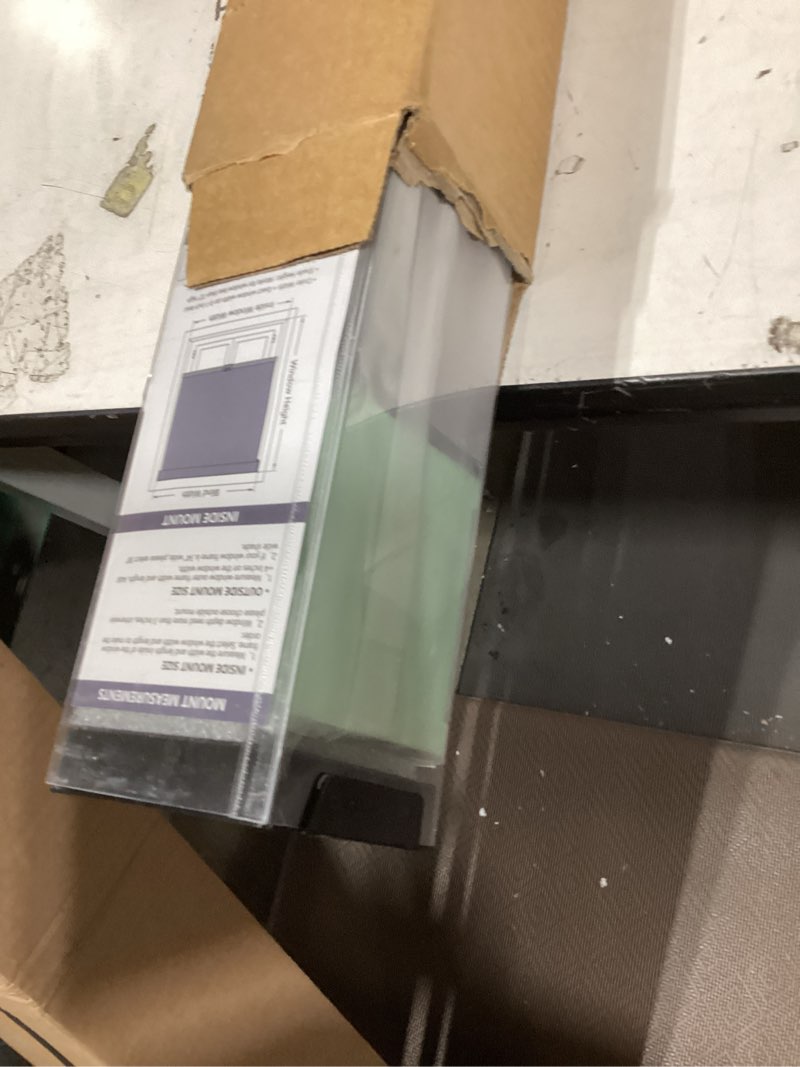 Condition photo showing Good Condition for aosky blackout roller shades cordless blinds for windows, free-stop shades with valance, thermal insulated fabric, uv protection, natural woven blinds for home and office (32.5" w x 72" h, black) black 32.5"w x 72"h