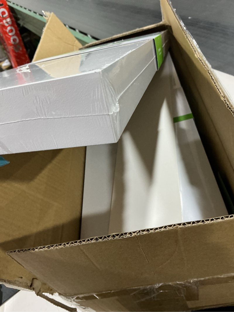 Condition photo showing New/Like New for vervida white floating shelves 24" w x 7.9" d x 1.5" h, classic modern style, ideal for living room, bedroom, bathroom, kitchen, office, storage, display, with invisible brackets wall shelves(3 pack) 24x7.9 white