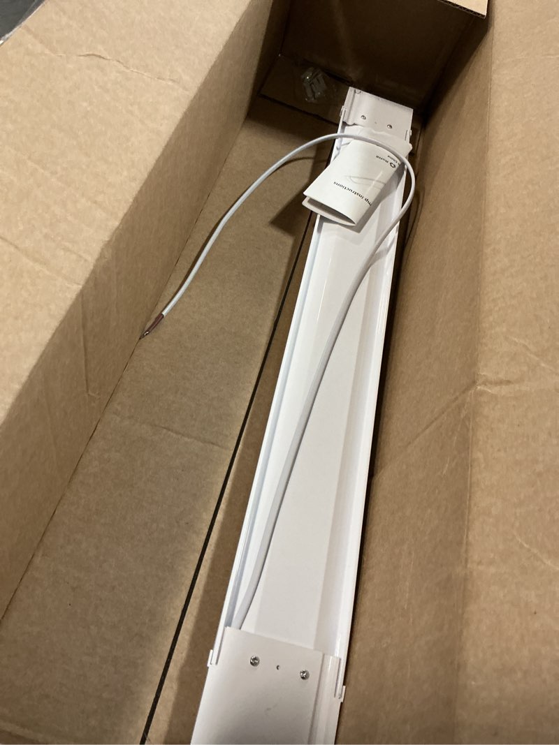 Condition photo showing As Is for Sararoom 2ft LED Shop Fixture, 20W Tube, 2400lm, 4000K Neutral White, 60cm 23.6inch Garage Closet Ceiling Light for Office Home Basement, No Plug, No Ground Wire Neutral White 2FT 20W 1Pc