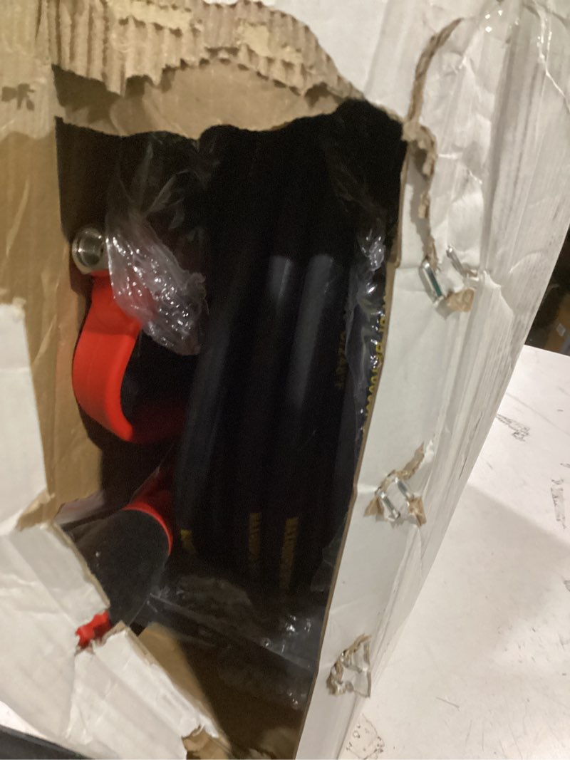 Condition photo showing As Is for 5000psi pressure washer gun and hose kit, 100ft kink resistant steel braided power washer hose with 3/8" swivel quick connector and m22 14mm adapters replacement/30" extension washer wand 100ft black