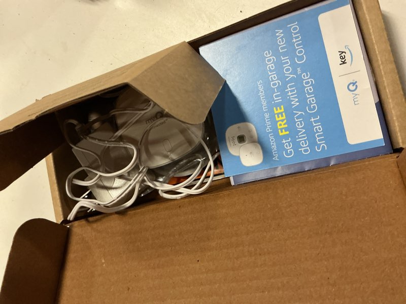 Condition photo showing Good Condition for chamberlain smart garage control - wireless garage hub and sensor with wifi & bluetooth - smartphone controlled, myq-g0401-es, white
