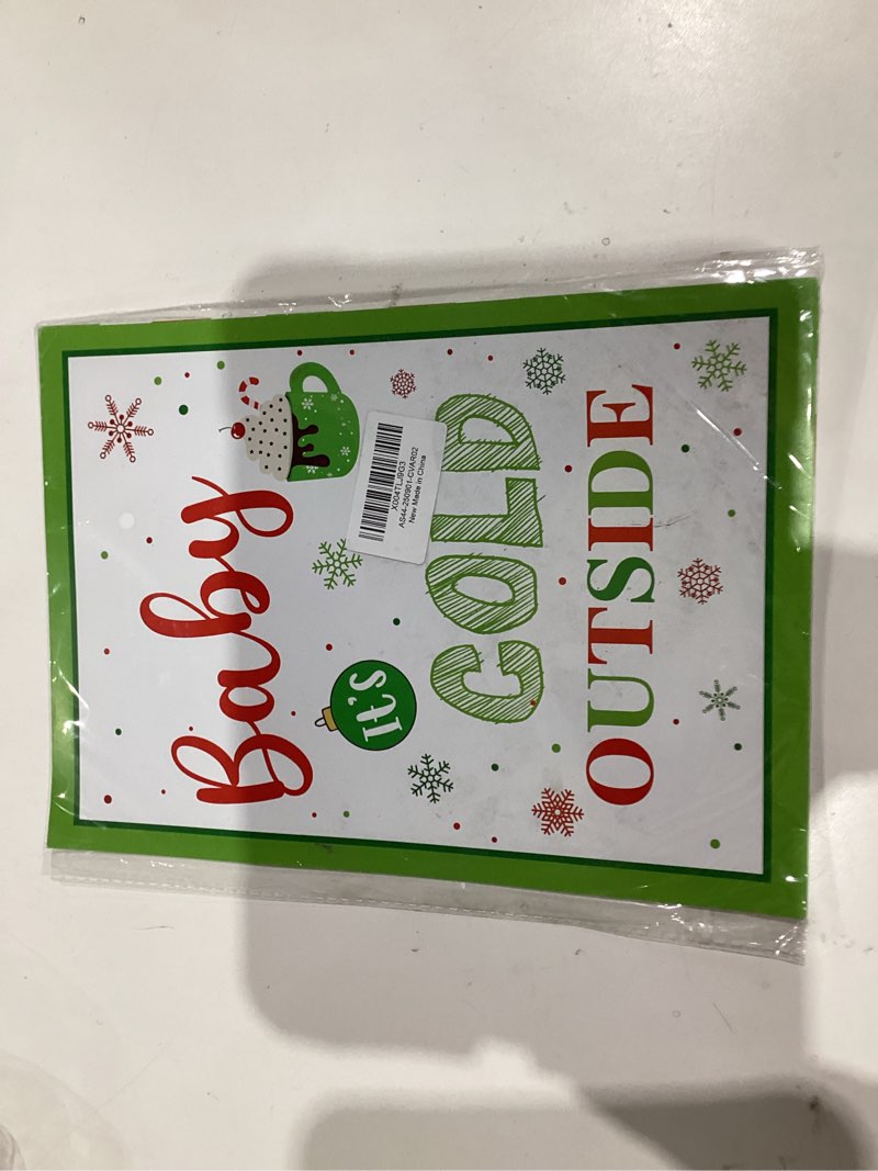 Condition photo showing New/Like New for Green and Red Hot Chocolate Bar Sign, Pack of 2 Christmas Hot Cocoa Bar Standing Sign 8x11", Baby Its Cold Outside Baby Shower Decorations, Christmas Table Decorations for Home Office Coffee Station Red and Green