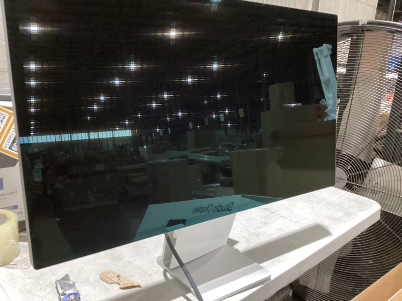 Condition photo showing New/Like New for apple studio display: standard glass, tilt-adjustable stand studio display tilt-adjustable stand standard glass without applecare+