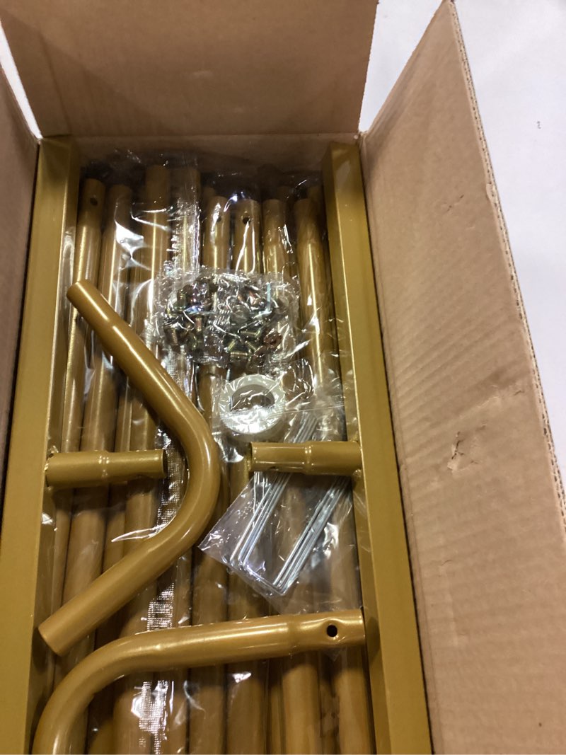 Condition photo showing Good Condition for Antizz 6.6FT Square Wedding Balloon Arch Stand, Backdrop Stand for Parties, Gold Metal Rectangular Background Arch Frame for Ceremony Birthday Anniversary Bridal Graduation Decoration Glod 6.6FT