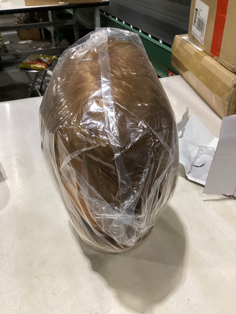 Condition photo showing Good Condition for Mannequin Head with 80% Human Hair - Straight, 26"-28" Doll Head for Cosmetology & Hairdresser (#27 Light Brown)