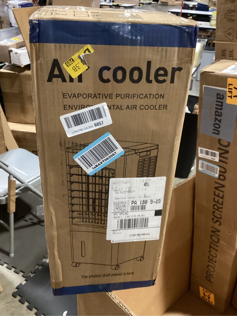 Condition photo showing Good Condition for portable air conditioners, 4-in-1 evaporative air cooler, portable ac unit w/ 4 modes & 3 speeds, swamp cooler w/ 12h timer & remote, fast cooling room air conditioner for bedroom home office garage 1 count (pack of 1)