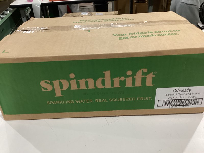 Condition photo showing New/Like New for spindrift grapeade can 12 ounce (pack of 24) grapeade 12 fl oz (pack of 24)