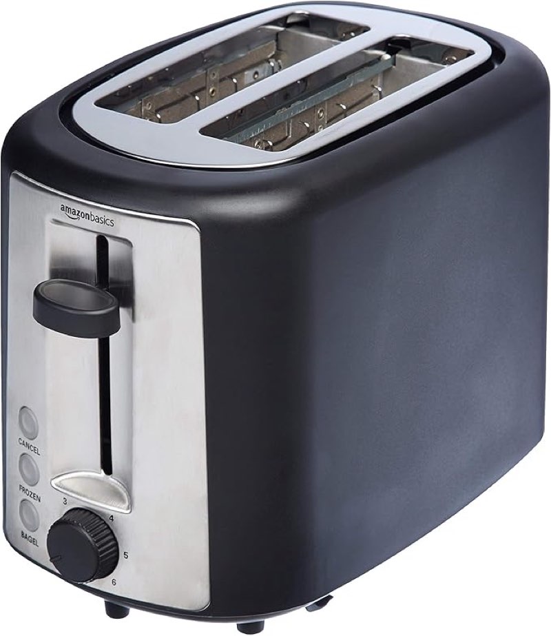amazonbasics 2-slice toaster (renewed)