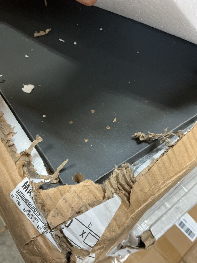 Condition photo showing As Is for Tribesigns 55-inch L Shaped Desk with Drawer Cabinet, Executive Computer Desk and lateral File Cabinet, 2 Piece Home Office Furniture with Drawers for Hanging File, Doors with Locks (Brown, 55 inches) 55 inches Brown