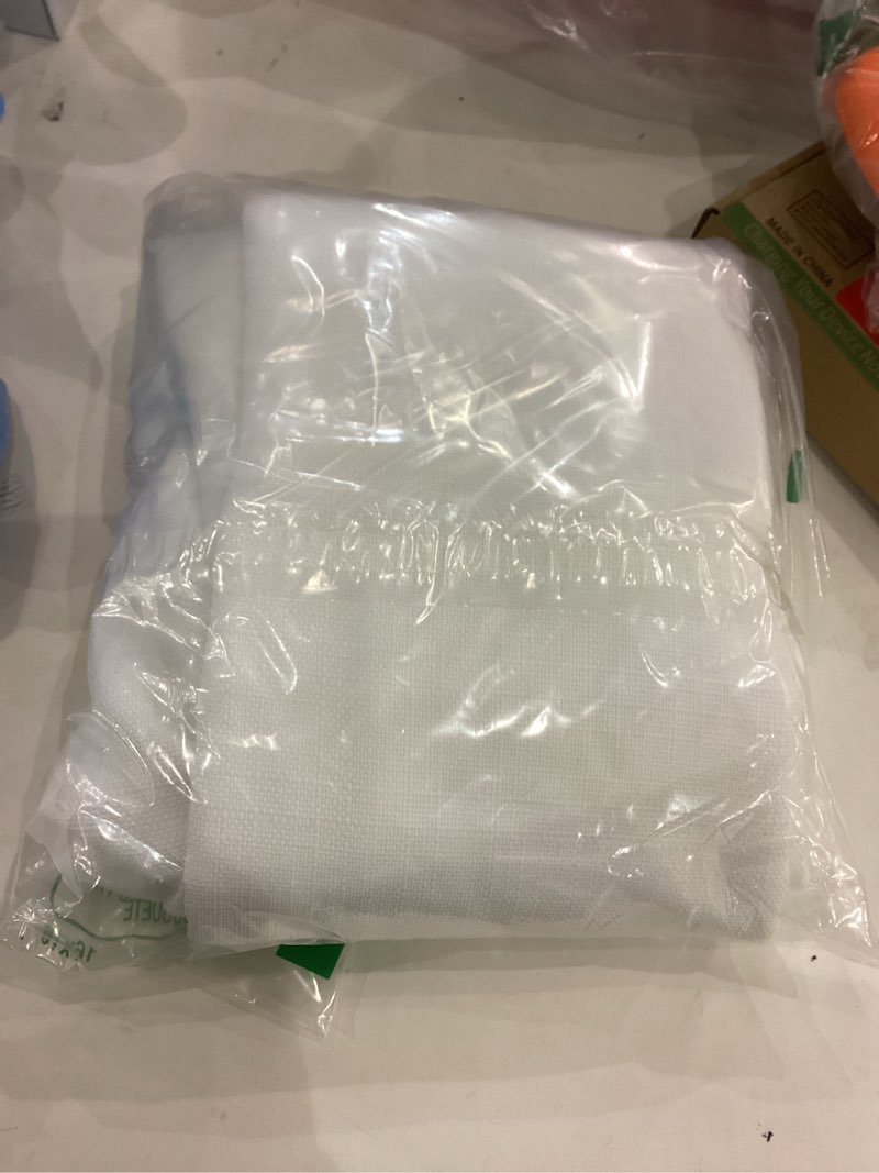 BGment Pure White Curtains 84 Inches Long for Living Room, Flax Linen Curtains Burlap Textured Thick