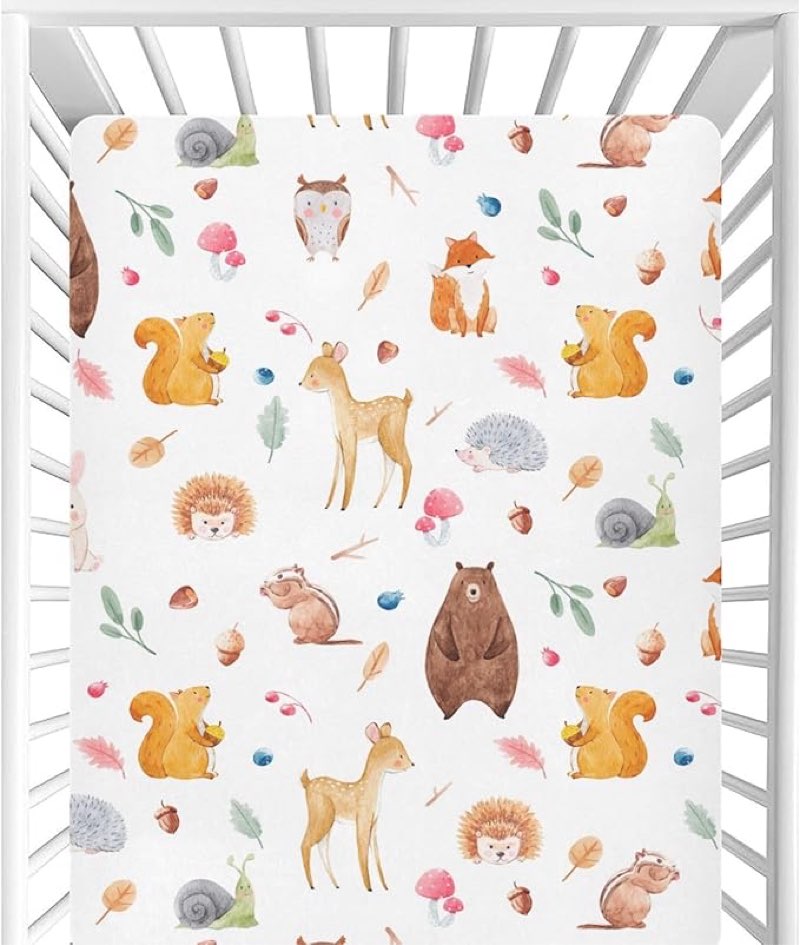 Marca: CaTaKu CaTaKu Sábanas de cuna lindas de animales de safari para bebés, niñas y niños, sábanas de colchón neutro para cuna, para colchón de cuna de bebé de 27 x 39 pulgadas (similarly)